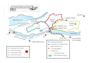 map view of Þórsmörk Valley in iceland as a wedding location