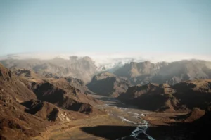 view of Þórsmörk Valley in iceland