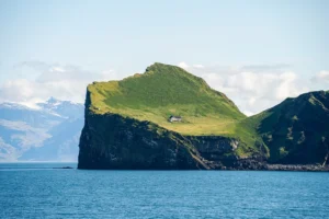 view of a house on an island at the Westman Islands