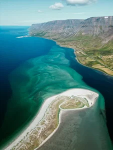 view of The Westfjords, an iceland elopement location, during an elopement