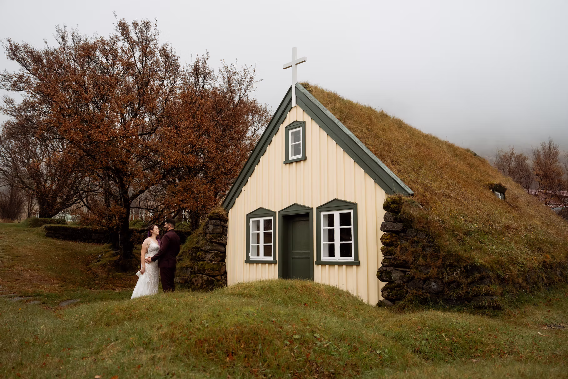 Iceland wedding turf church in southeast Iceland, full of charm and ideal for elopements.