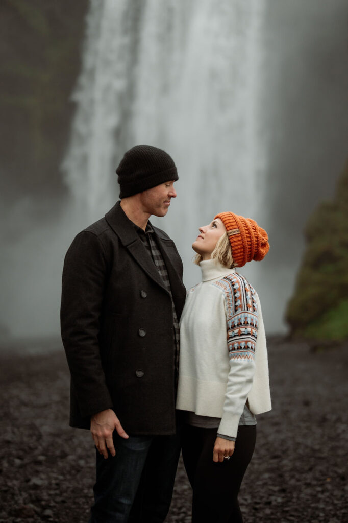 A couple portraite taken during family photos by iceland wedding photographer.