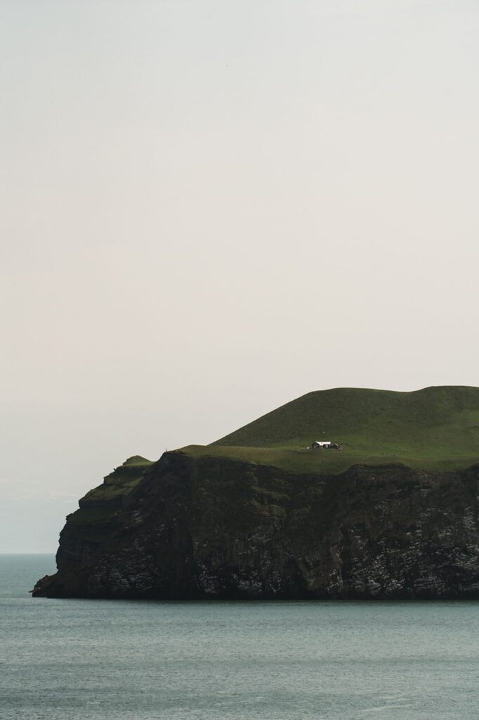 iceland wedding photographer captures a landscape photo of the westman islands.