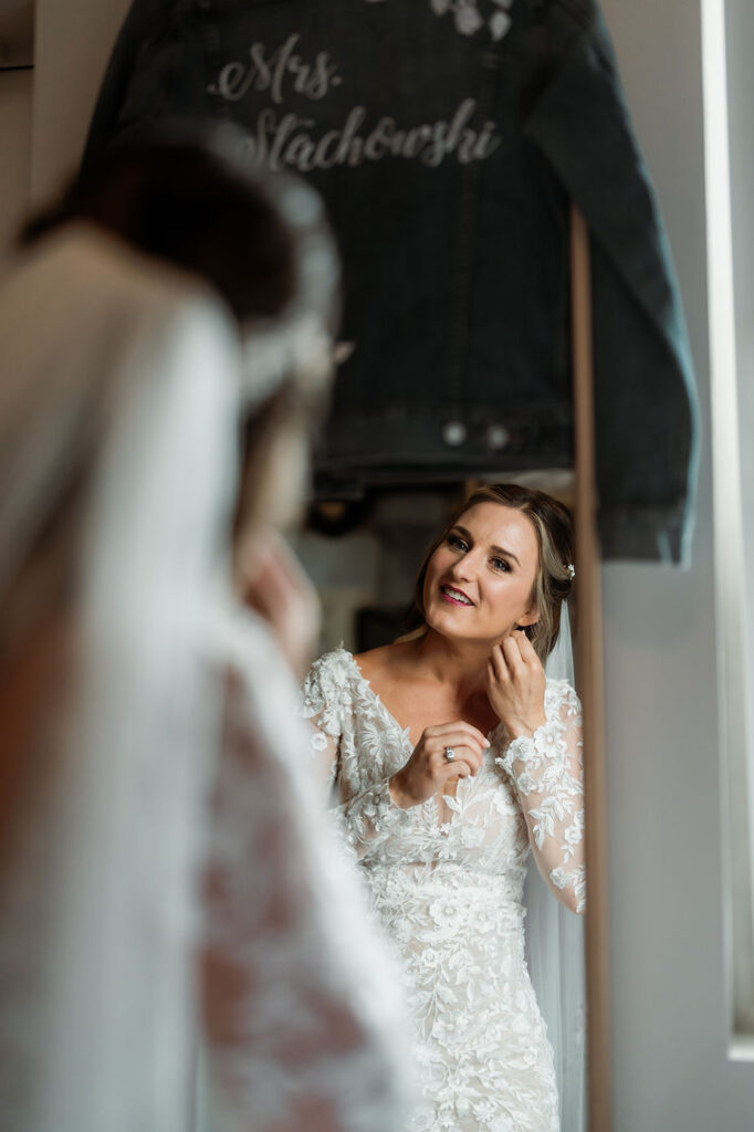 bride gets ready for her two day wedding adventure in iceland with elopement photographer.