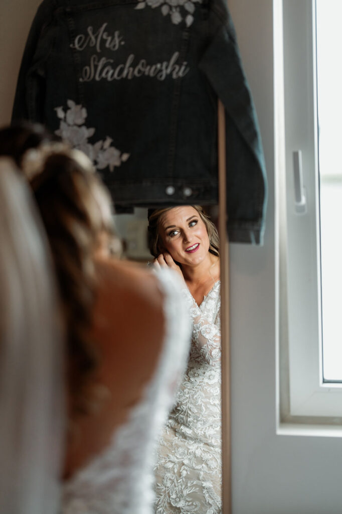 bride gets ready for her two day wedding adventure in iceland with elopement photographer.