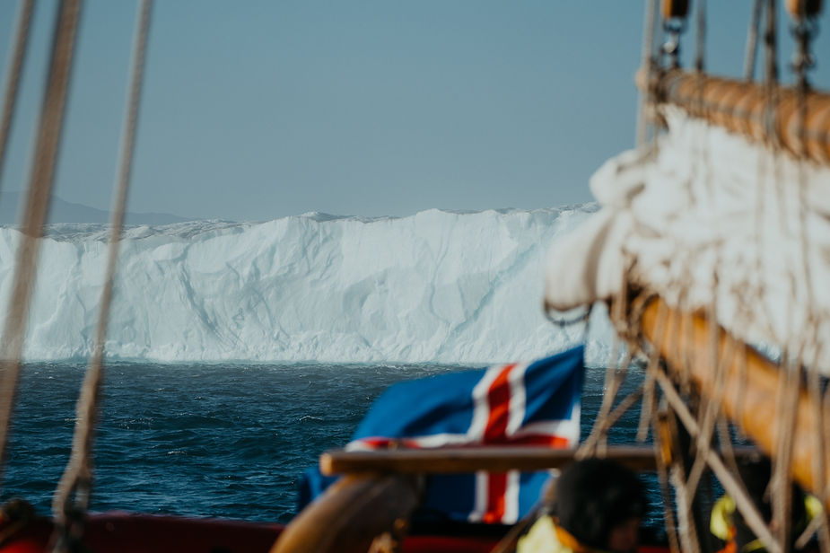 sailboat goes through Greenland for an adventure elopement.