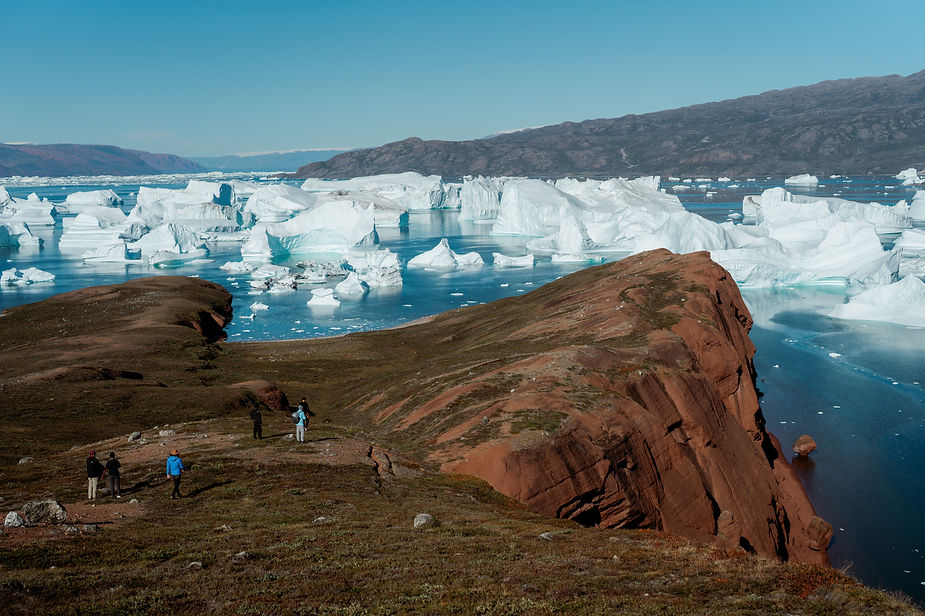 greenland coast during sailboat elopement adventure.