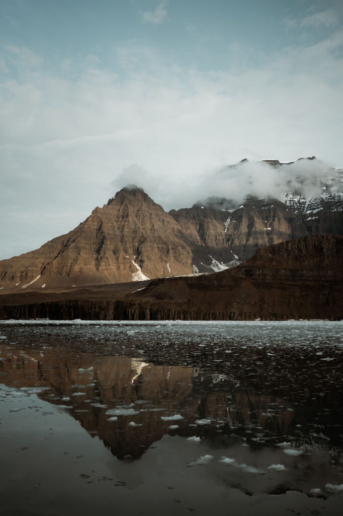 greenland mountains during an adventure elopement.