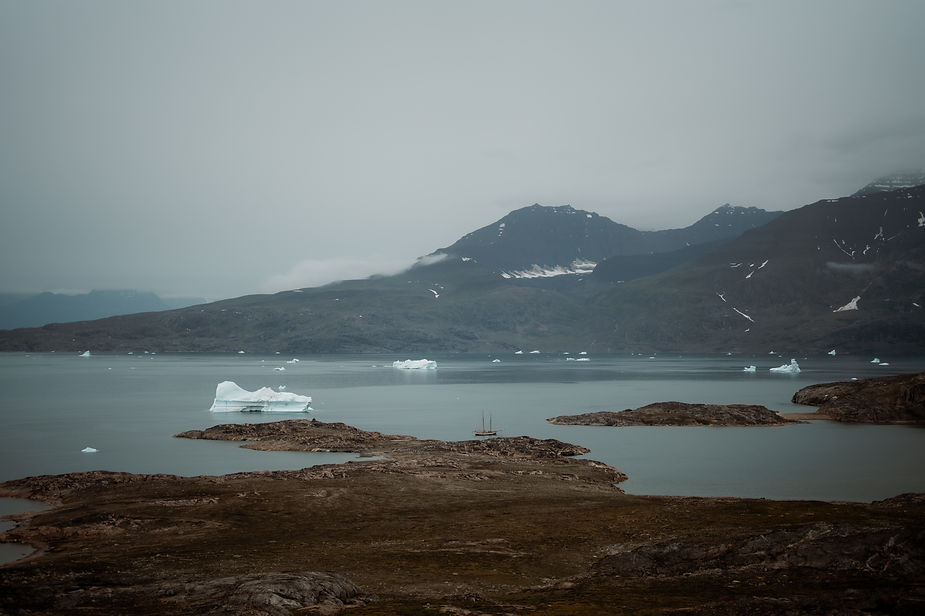 greenland coast during adventure elopement.
