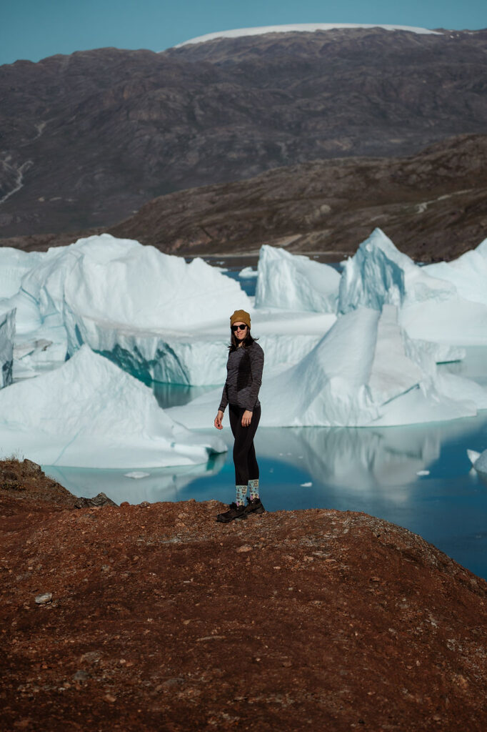 adventure elopement photographer on the coast of greenland.
