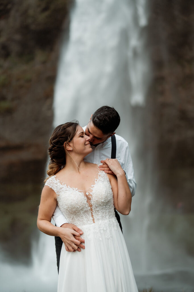 bride and groom during their adventure elopement in iceland.